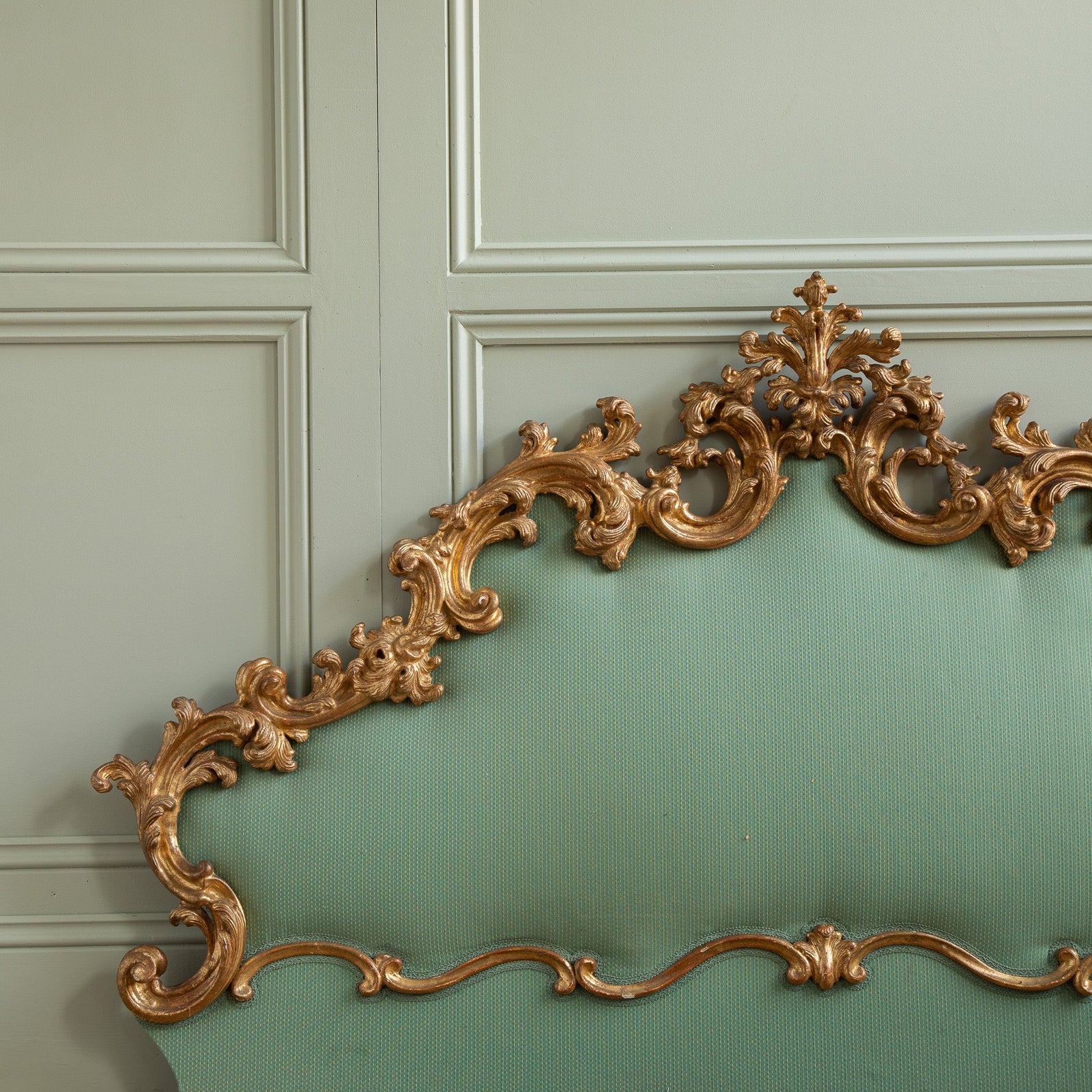 Large 19th Century Italian Giltwood Headboard in Rococo Style - La Maison London