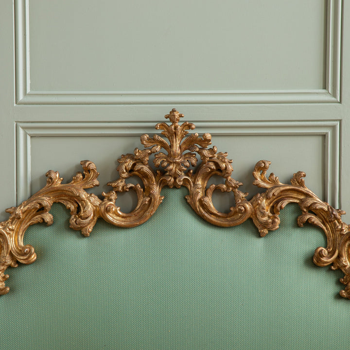 Large 19th Century Italian Giltwood Headboard in Rococo Style - La Maison London