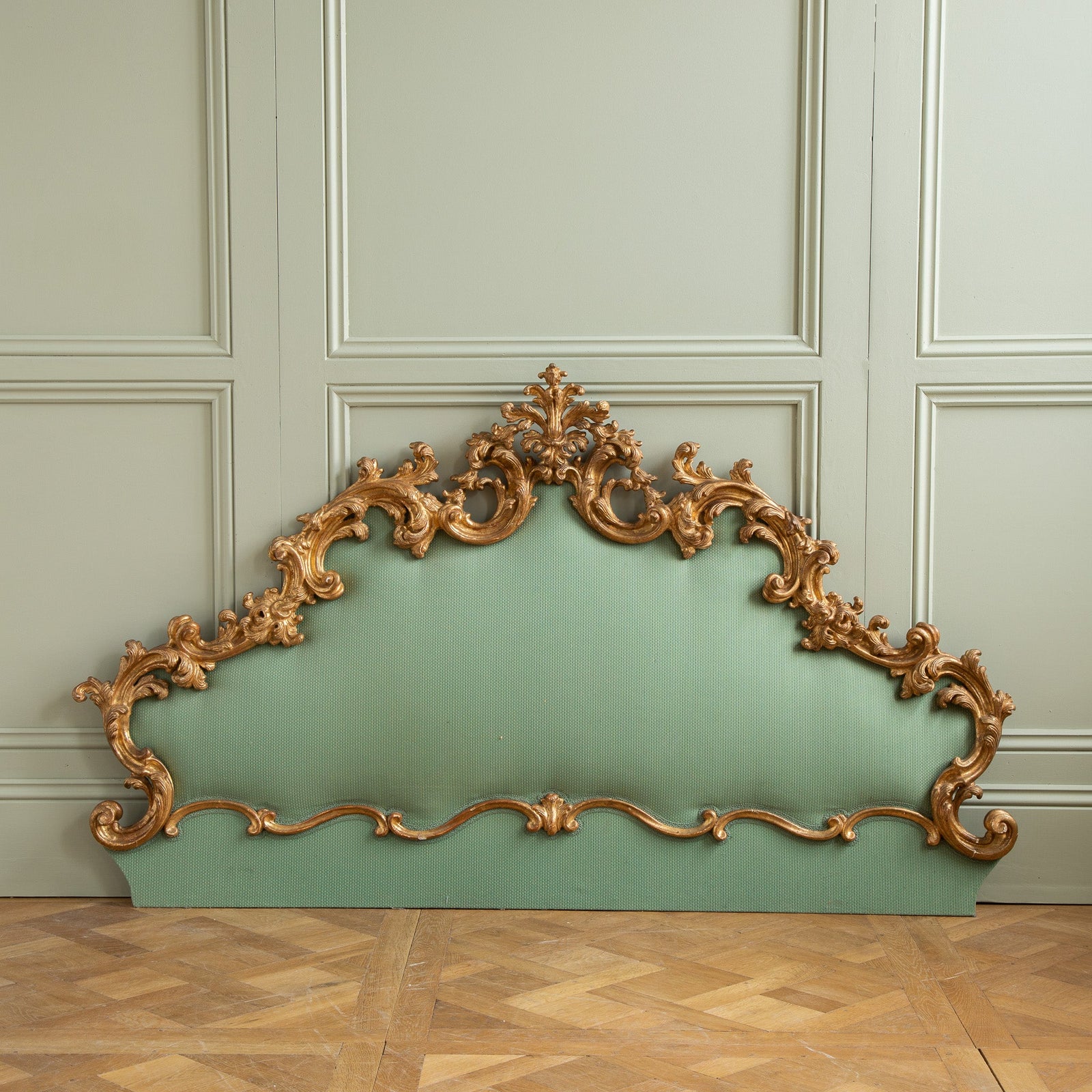 Large 19th Century Italian Giltwood Headboard in Rococo Style - La Maison London