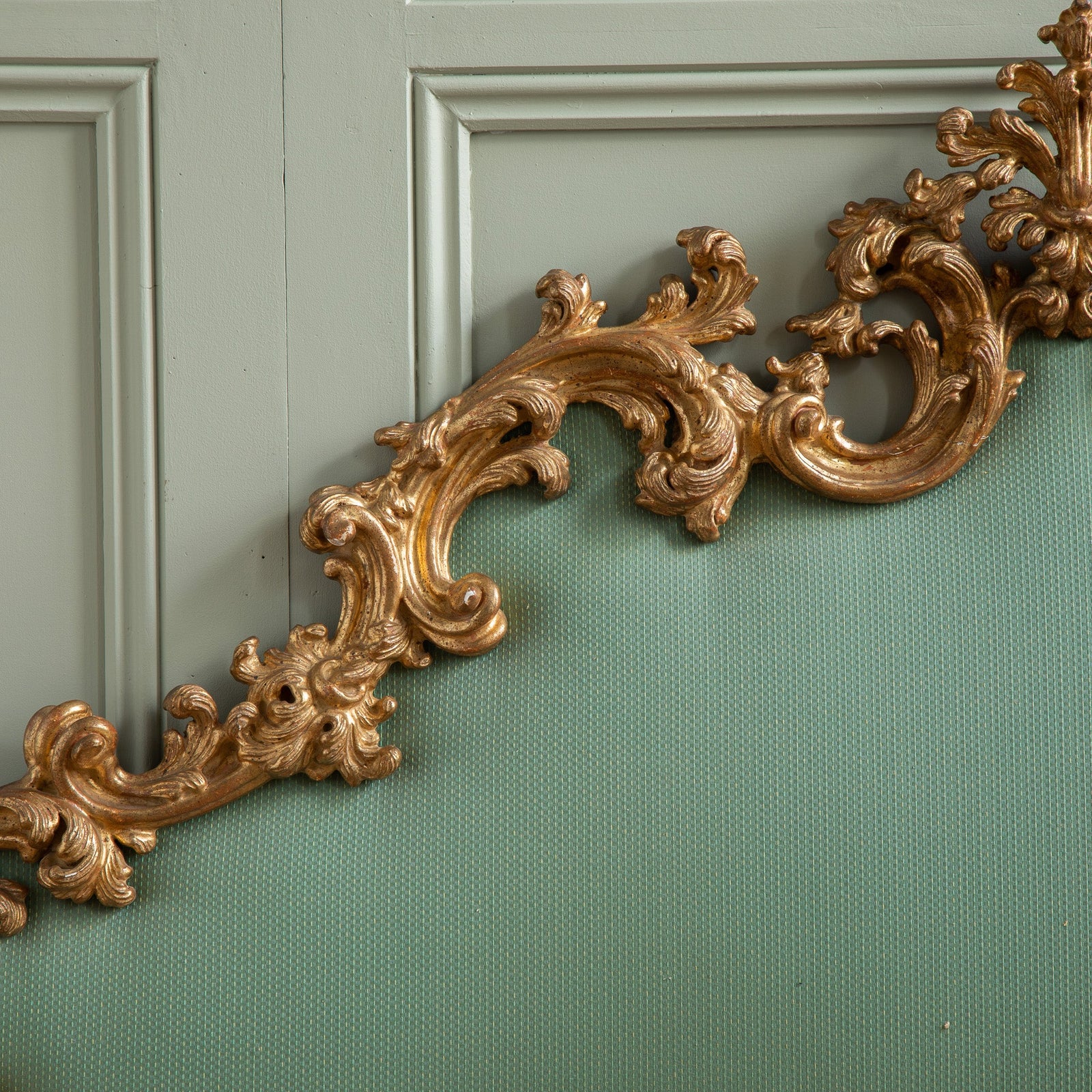 Large 19th Century Italian Giltwood Headboard in Rococo Style - La Maison London