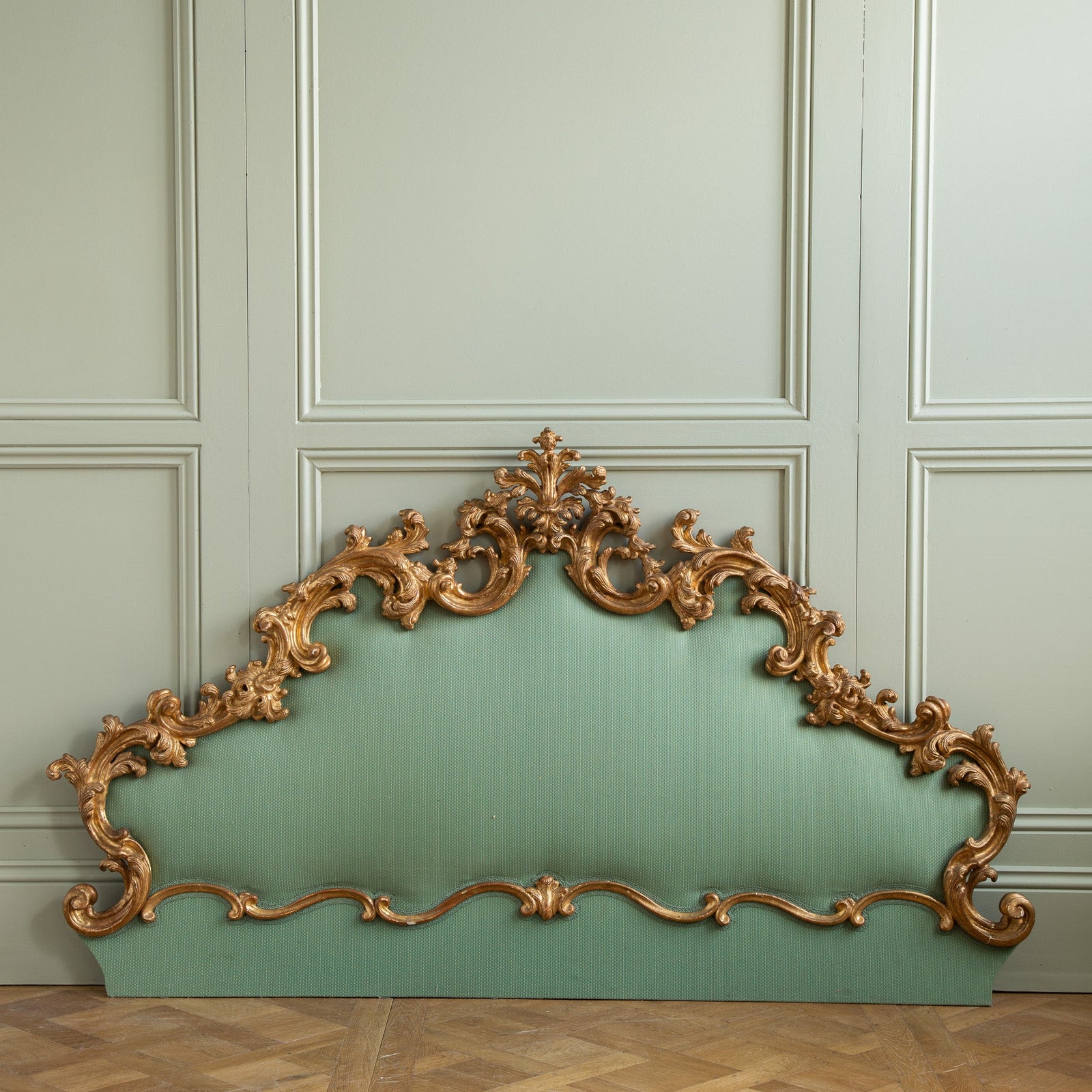 Large 19th Century Italian Giltwood Headboard in Rococo Style - La Maison London