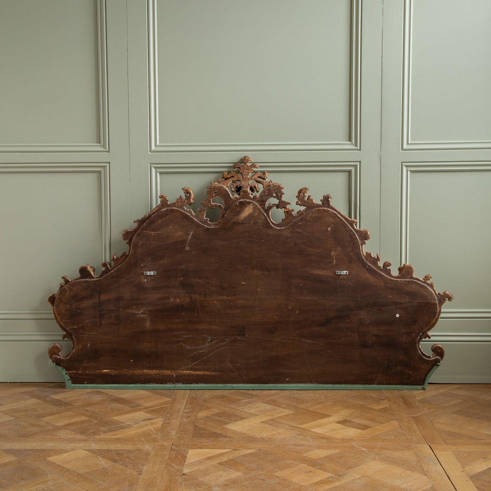 Large 19th Century Italian Giltwood Headboard in Rococo Style - La Maison London