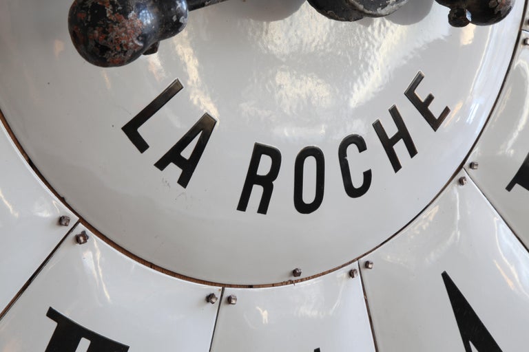 Large White Enamelled Clock Face - La Maison London