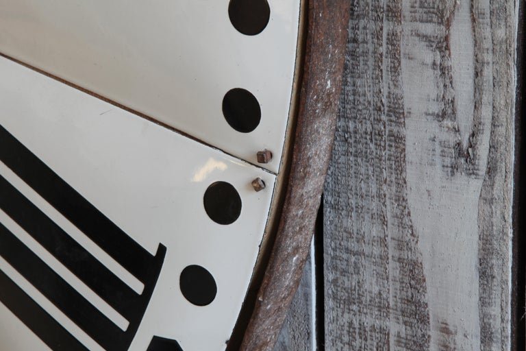 Large White Enamelled Clock Face - La Maison London