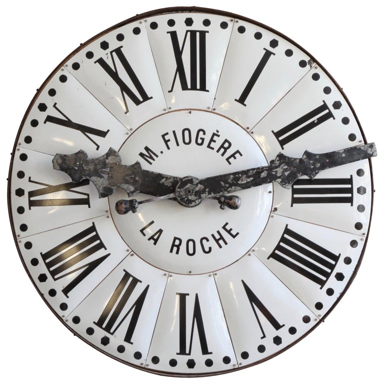 Large White Enamelled Clock Face