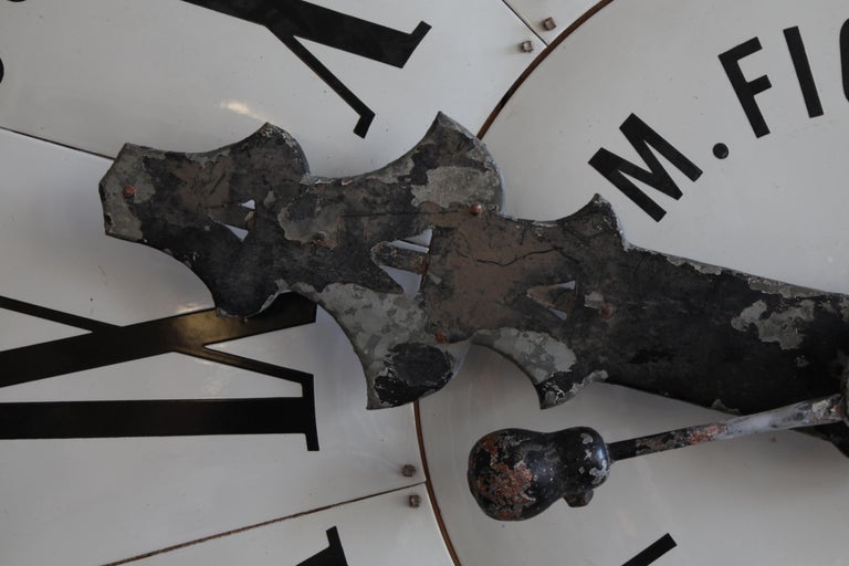 Large White Enamelled Clock Face - La Maison London