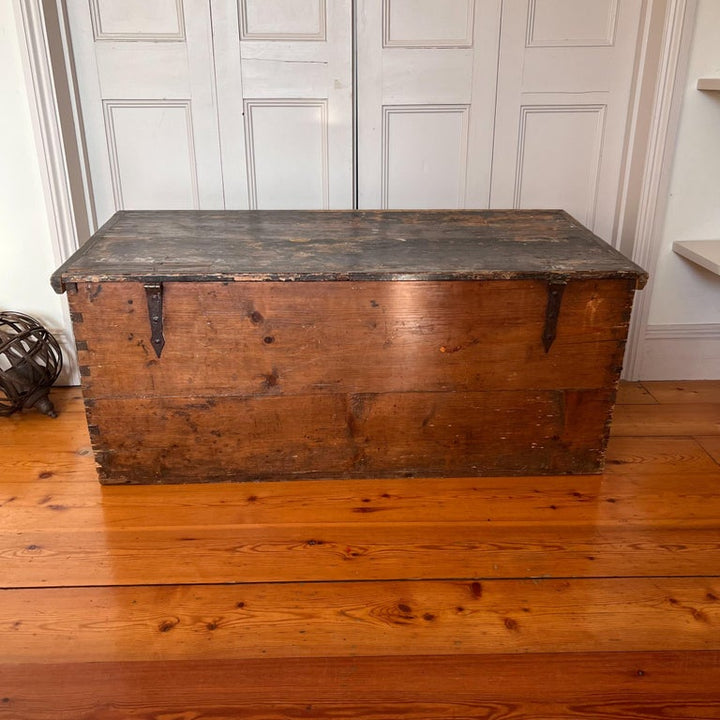 Late 19 C Hand Painted Chest from Brittany, France - La Maison London