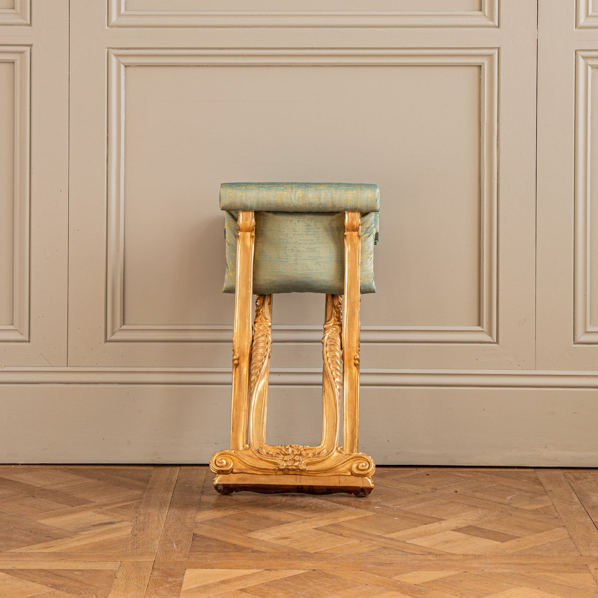 Louis XIV Style Giltwood Folding Stool Made by La Maison London - La Maison London
