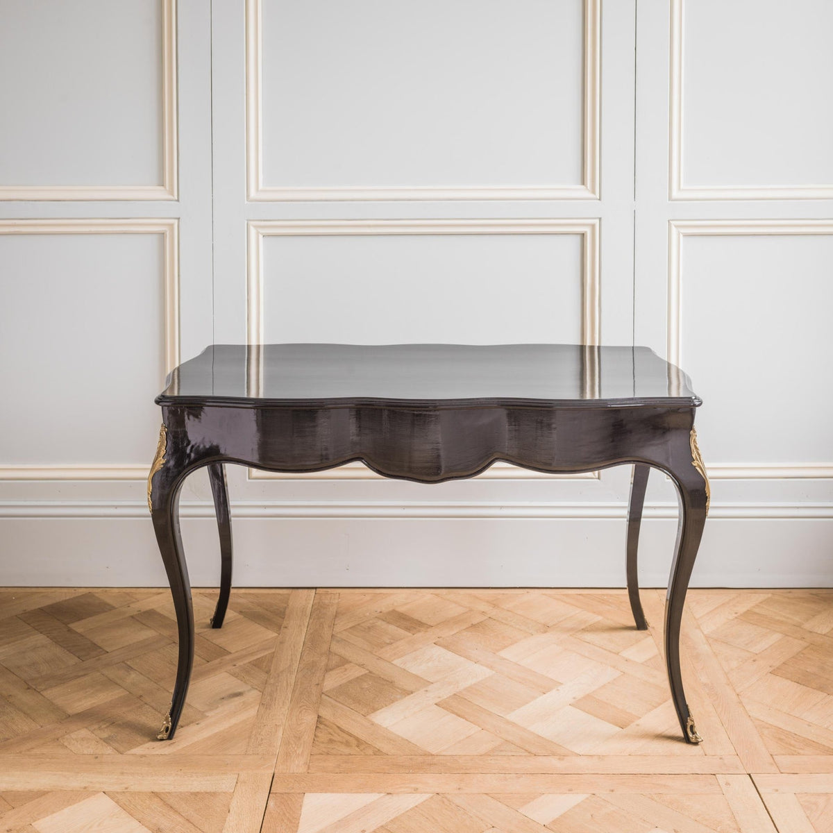 Louis XV Style Black Writing Desk - La Maison London