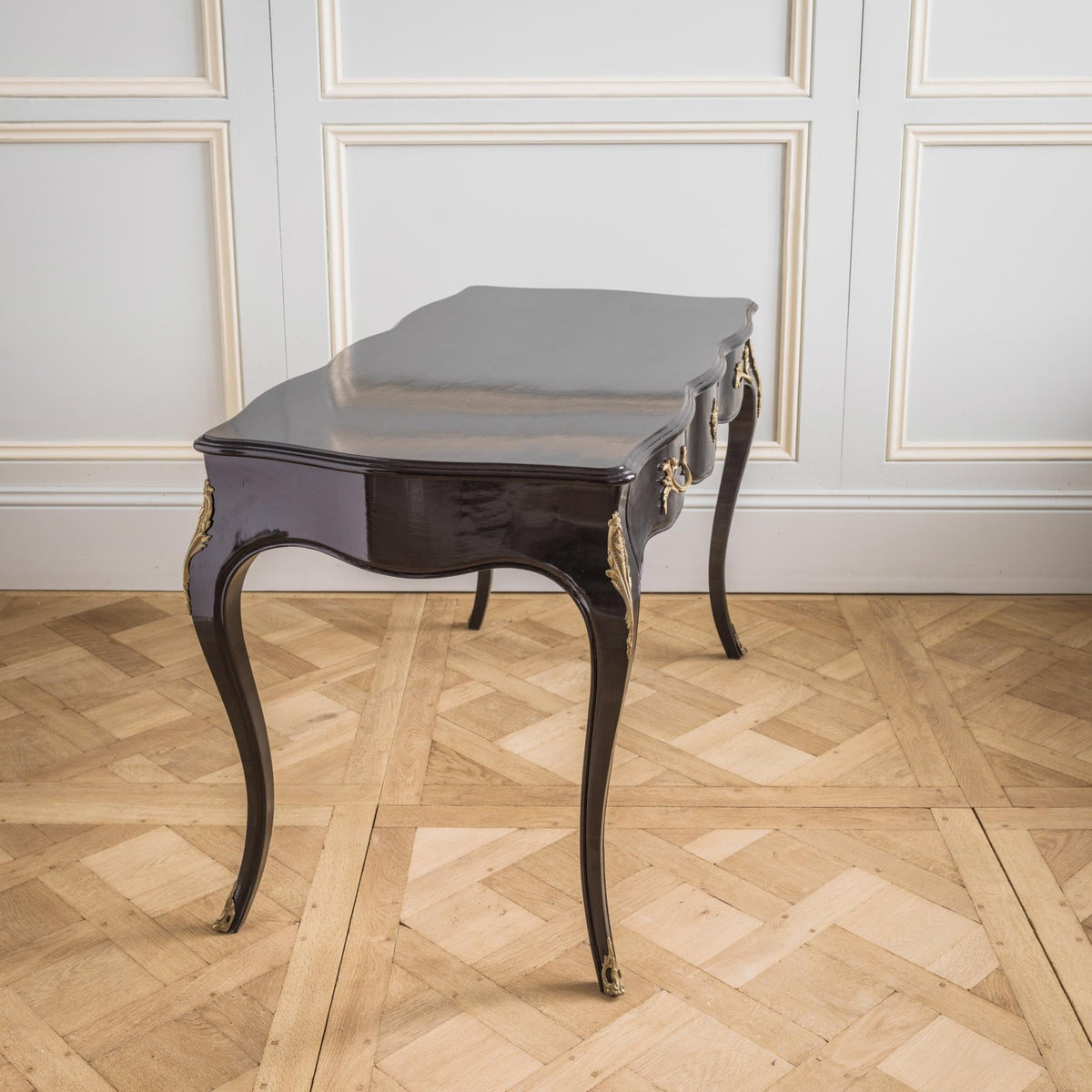 Louis XV Style Black Writing Desk - La Maison London