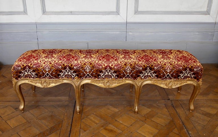 Louis XV Style, Giltwood Long Bench - La Maison London