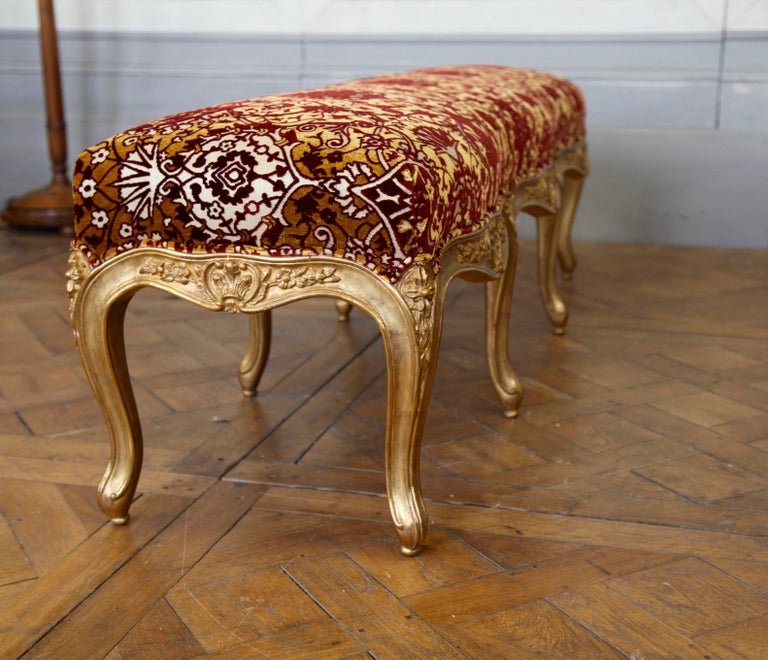 Louis XV Style, Giltwood Long Bench - La Maison London
