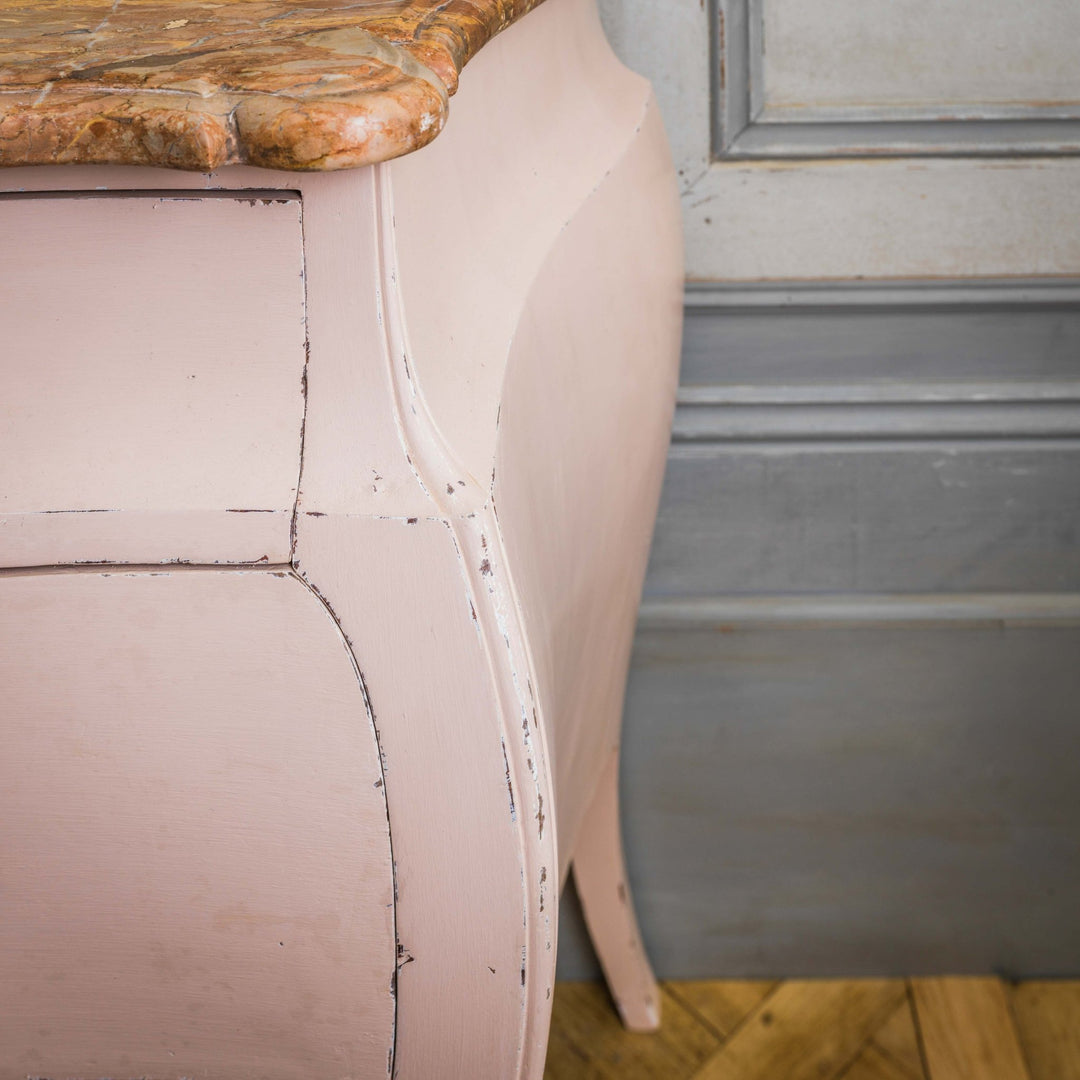 Louis XV Style Painted Bombe Commode - La Maison London