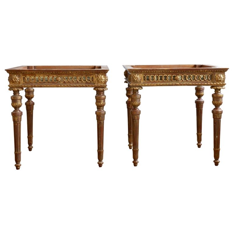 Louis XVI Style Giltwood Side Tables - La Maison London