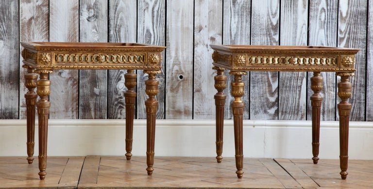 Louis XVI Style Giltwood Side Tables - La Maison London