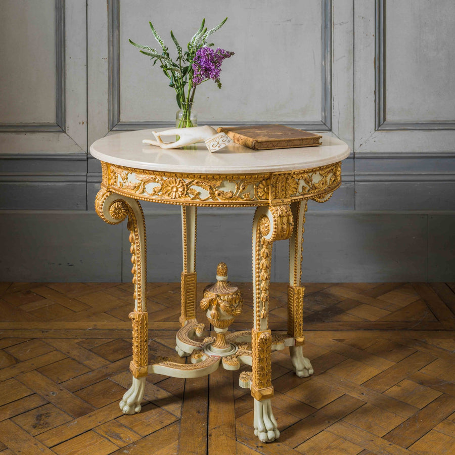 Louis XVI Style Polychrome Console Table - La Maison London