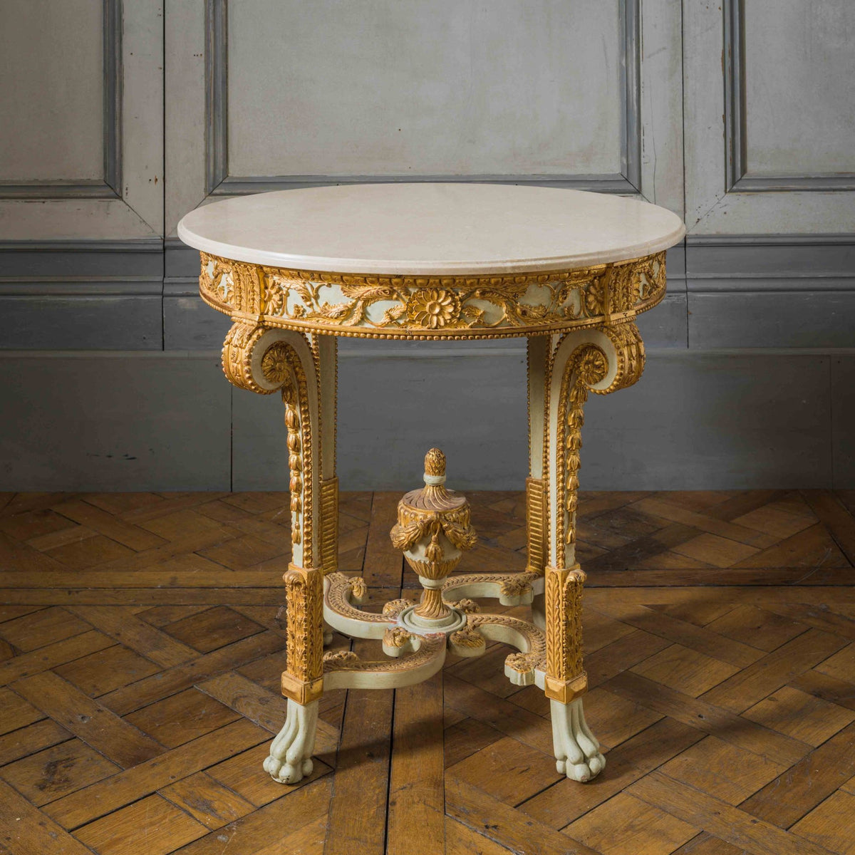 Louis XVI Style Polychrome Console Table - La Maison London