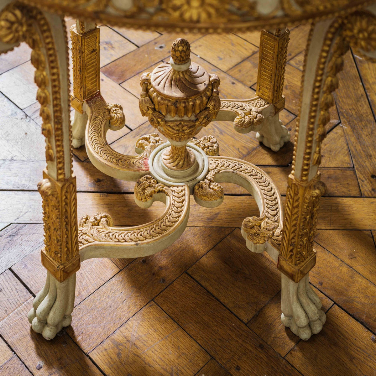 Louis XVI Style Polychrome Console Table - La Maison London