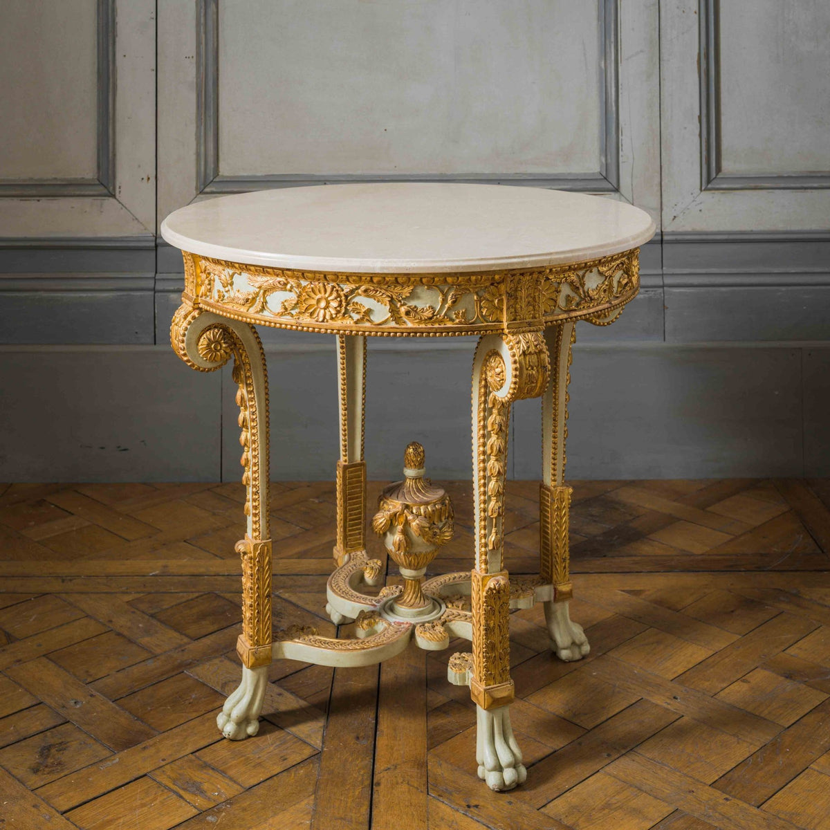 Louis XVI Style Polychrome Console Table - La Maison London
