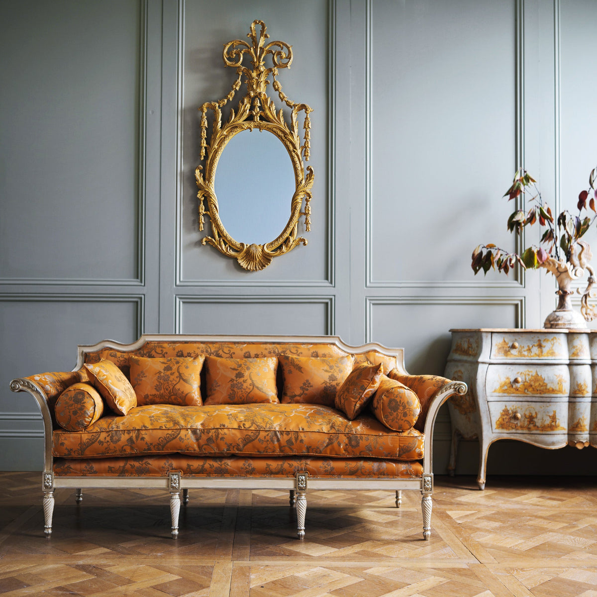 Louis XVI style sofa Crosse Renversée - La Maison London