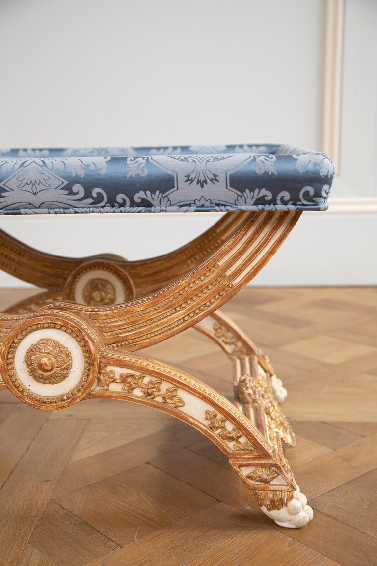 Louis XVI Style X stool - La Maison London
