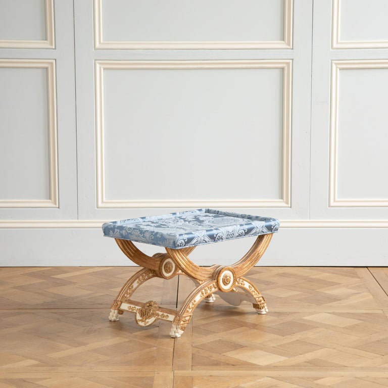Louis XVI Style X stool - La Maison London