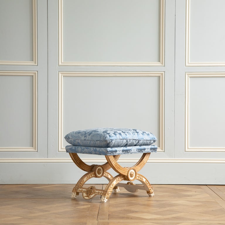 Louis XVI Style X stool - La Maison London