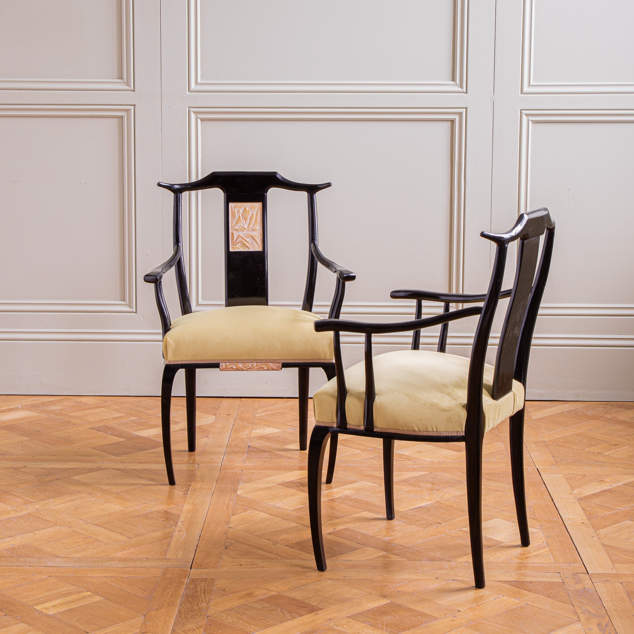 Black dining chairs top mid century