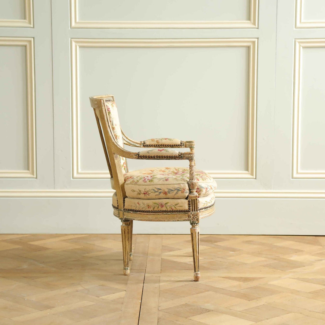 Pair of 19th Century Louis XVI style armchairs - La Maison London