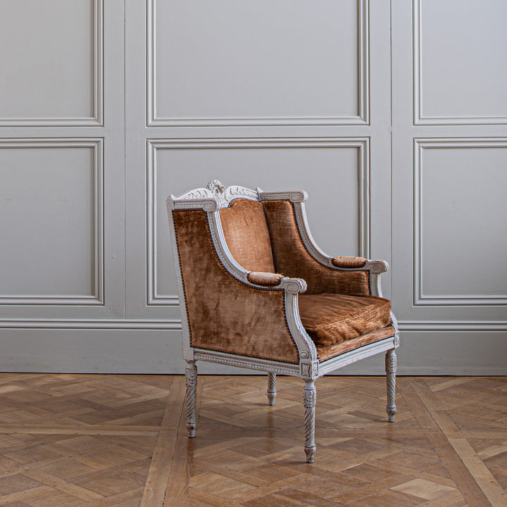 Pair of 19th Century Louis XVI Style Bergere a Oreilles - La Maison London