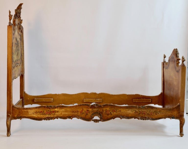 Pair of Antique Italian Painted Venetian Beds - La Maison London