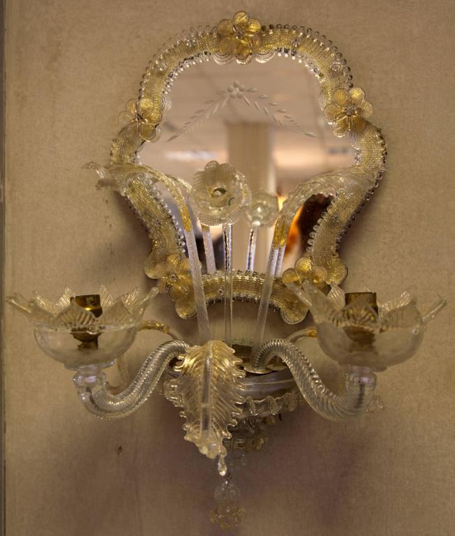 Pair of Early 20th Century Murano Wall Lights - La Maison London
