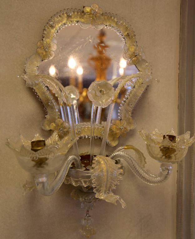 Pair of Early 20th Century Murano Wall Lights - La Maison London