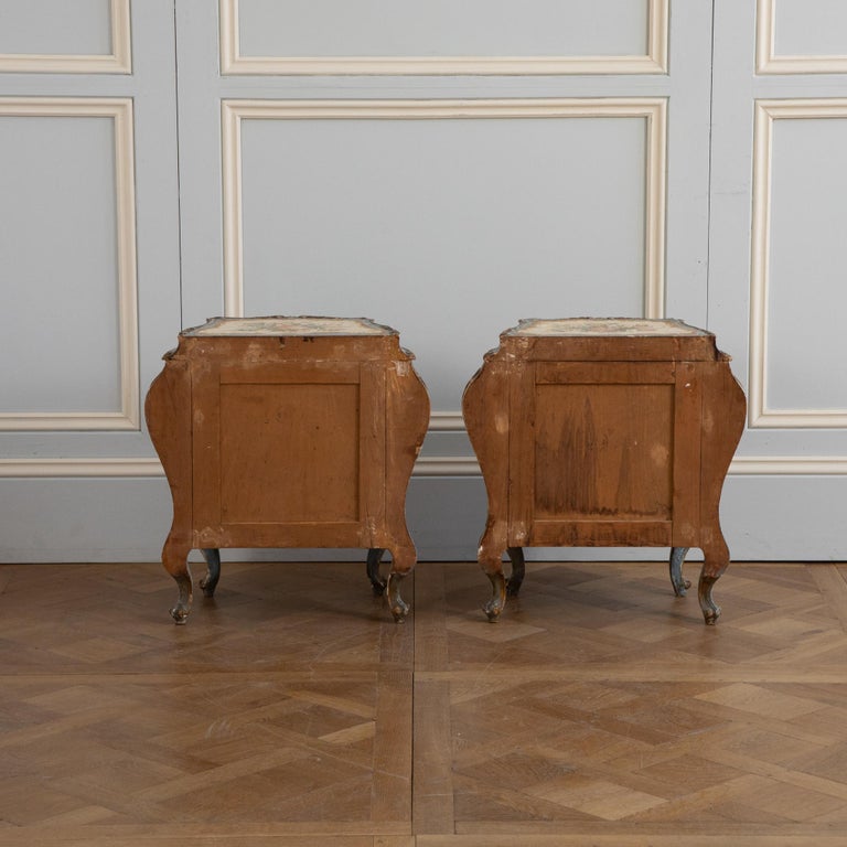 Pair of Florentine Rococo Bedside Tables 'Night Stands' - La Maison London