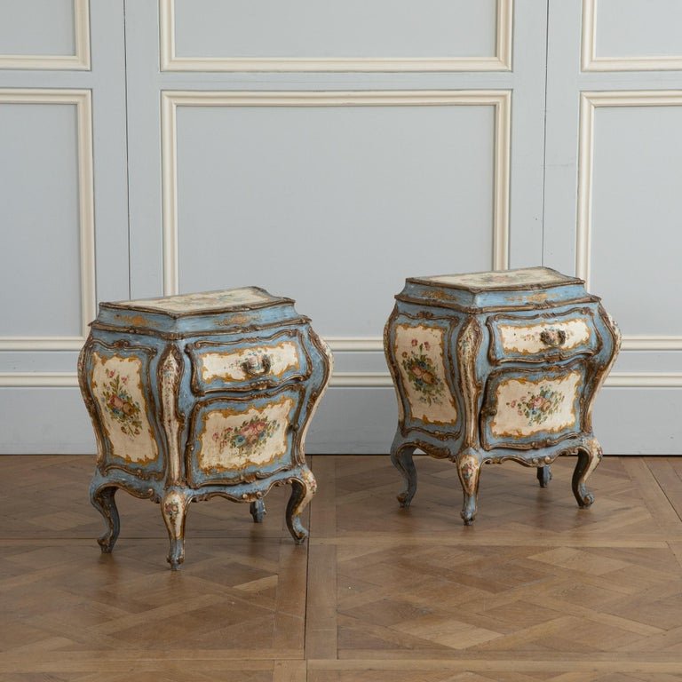 Pair of Florentine Rococo Bedside Tables 'Night Stands' - La Maison London