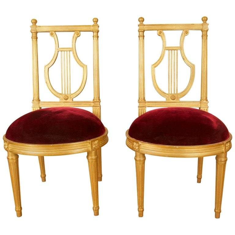 Pair of Louis XVI Chairs - La Maison London
