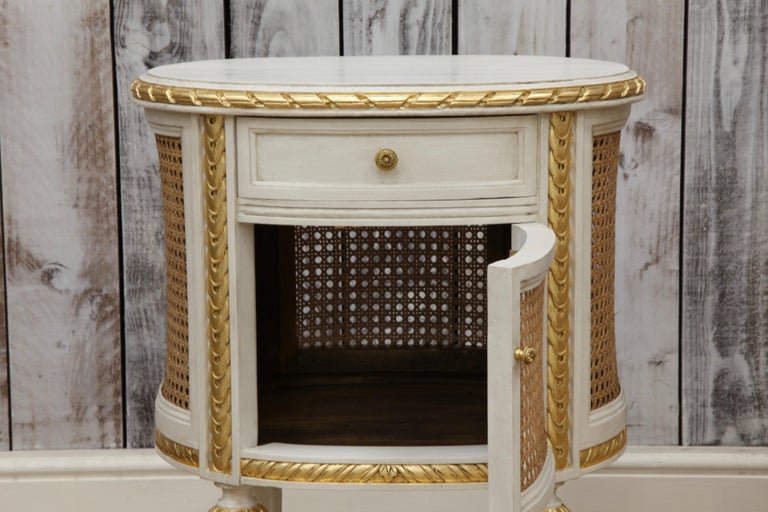 Pair of LXV style Hand Carved Bedside Tables - La Maison London
