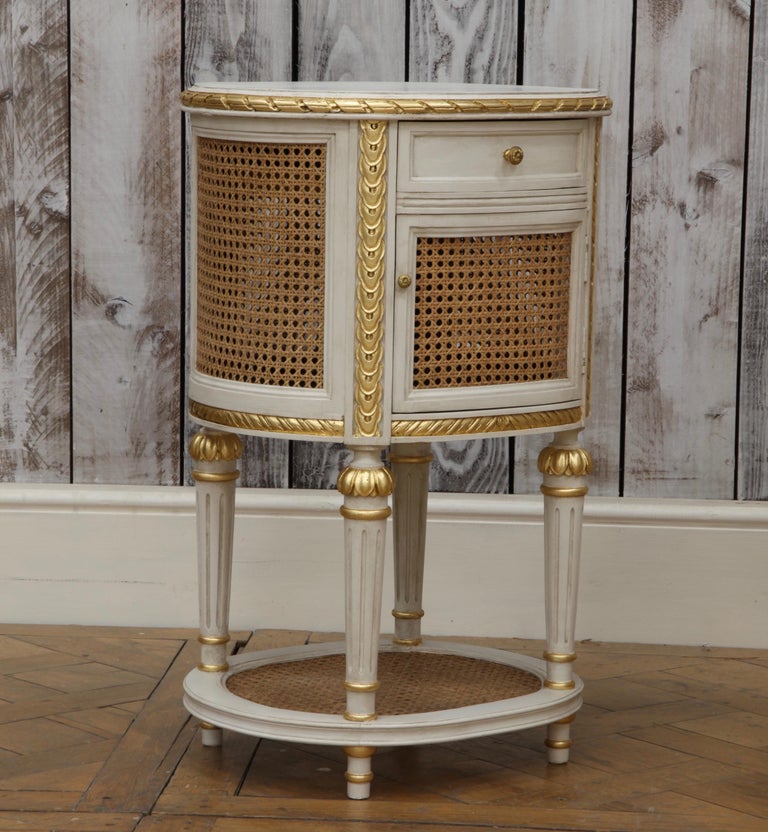 Pair of LXV style Hand Carved Bedside Tables - La Maison London