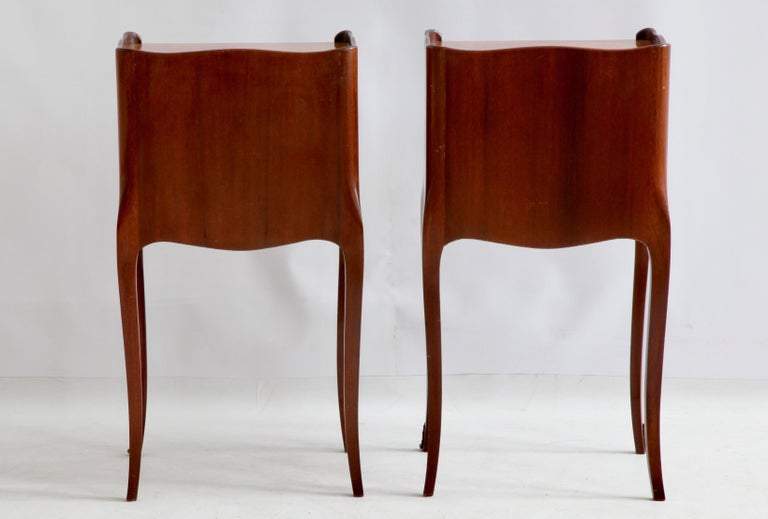 Pair of Marquetry Bedside Tables - La Maison London