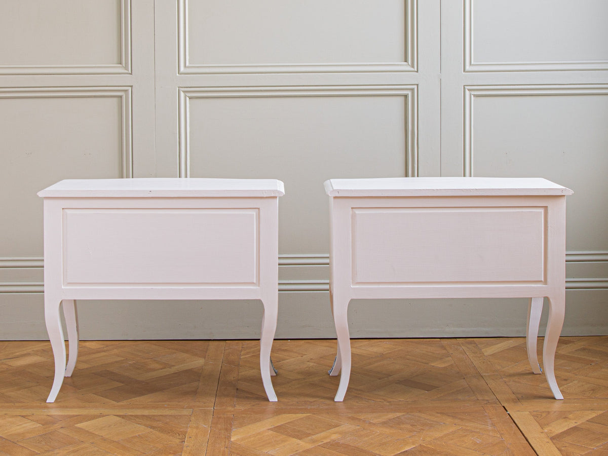Pair of Painted Louis XV Style Bedside Tables/Cabinets - La Maison London