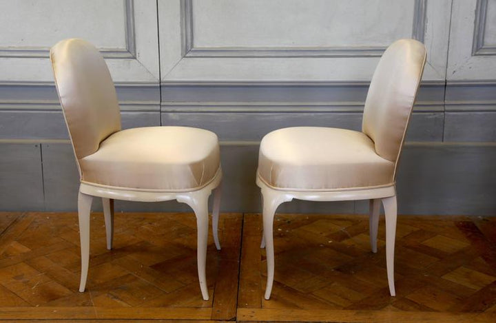 Pair of René Prou Chairs, 1930s, Art Deco - La Maison London