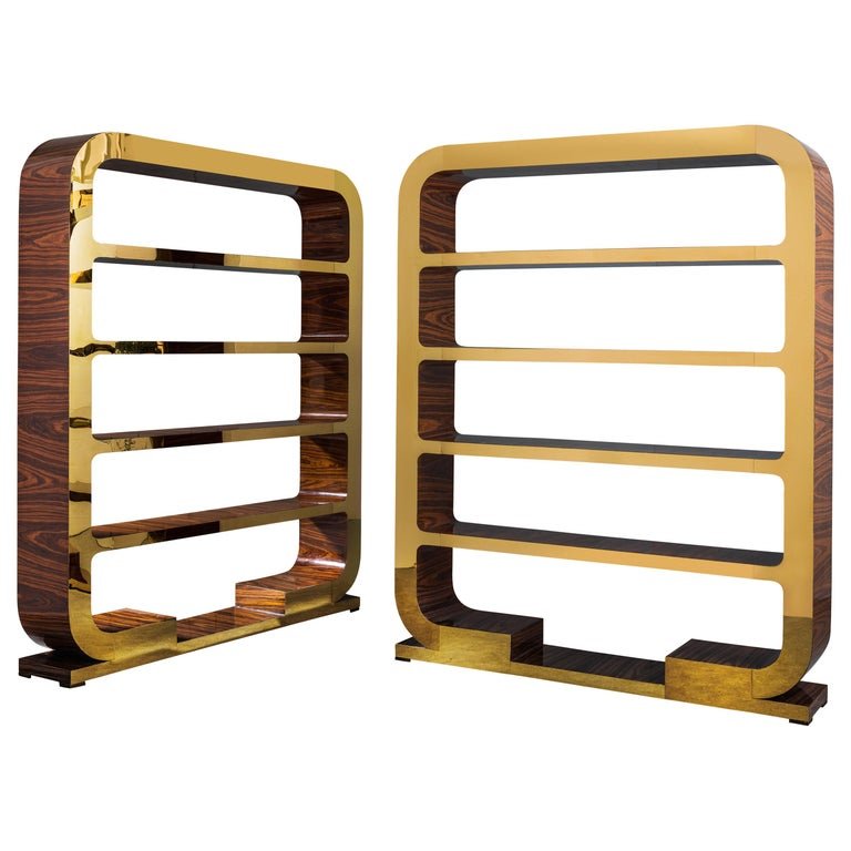 Pair of Vintage Italian 1960’s Shelving Units - La Maison London