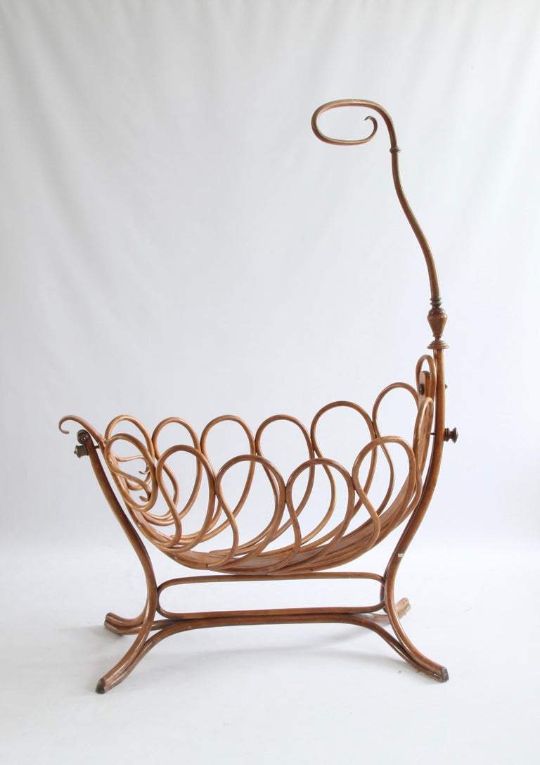 Rare French Bentwood Cradle in the Thonet Style - La Maison London