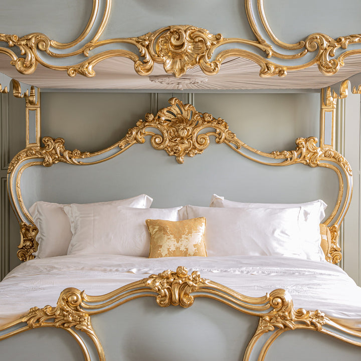 Rococo Style Hand Carved 4 Poster & Bunk Bed In 'Midnight' finish - La Maison London