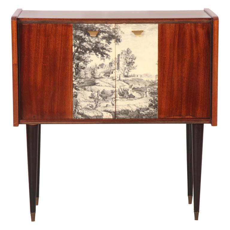 Vintage Italian Mahogany Drinks Cabinet