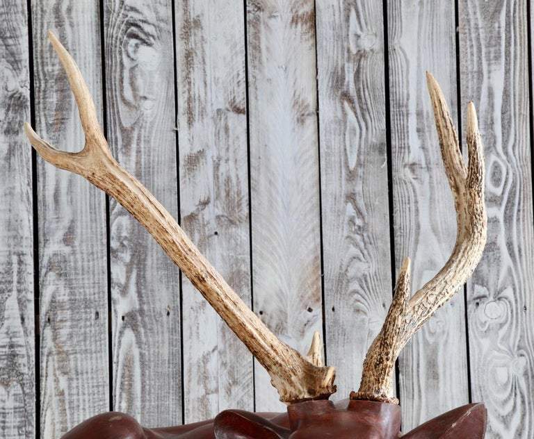 Wooden Deer Sculpture - La Maison London