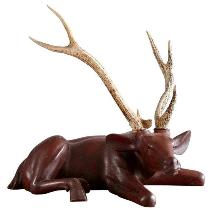 Wooden Deer Sculpture - La Maison London